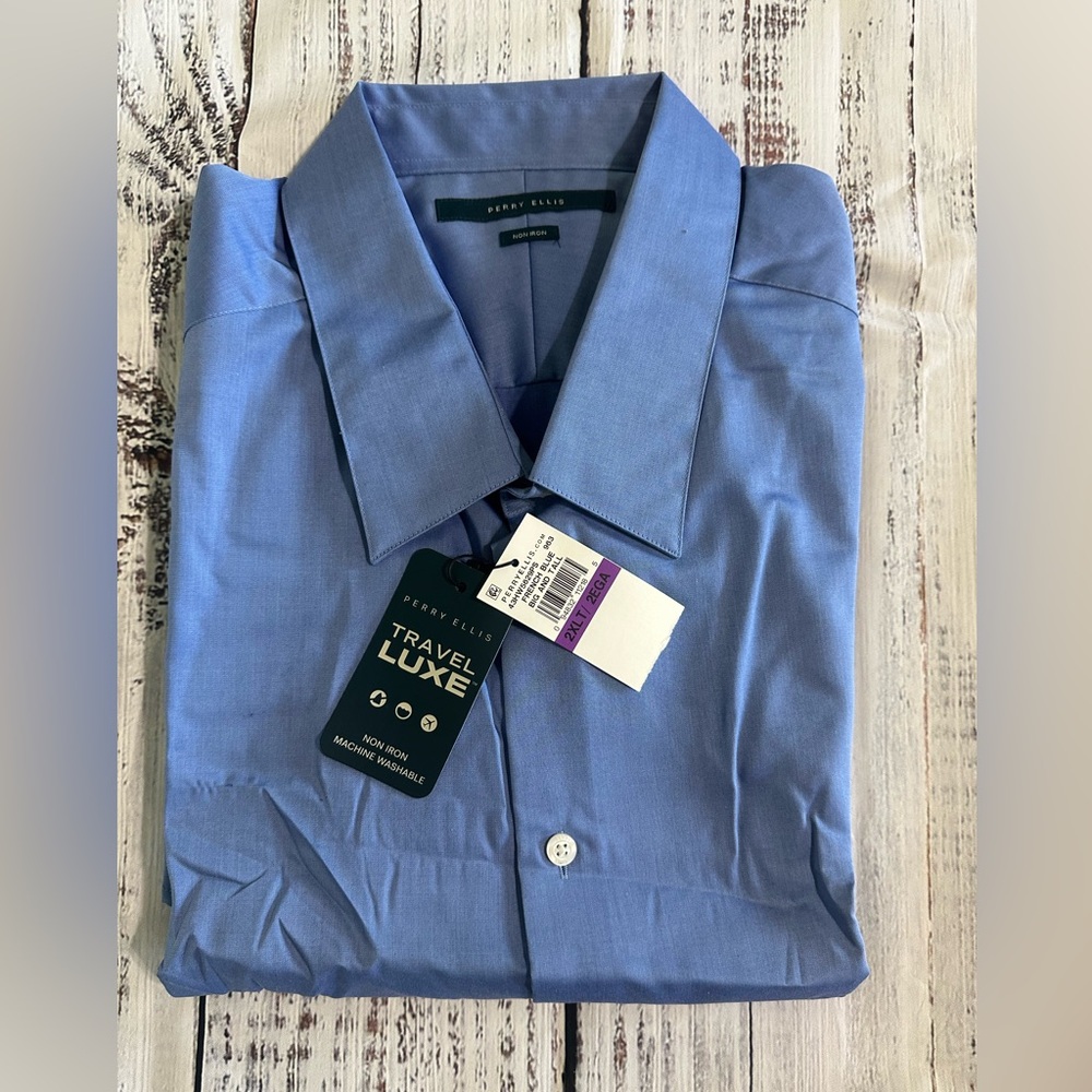 NWT Perry Ellis Dress Shirt Travel Luxe